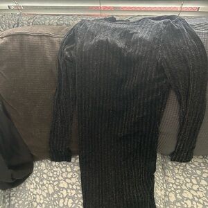 Elegant Black Long Sleeve Dress